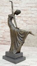 D.H.Chiparus Statua Art Deco Egiziano Ballerina Scultura Firmato Artistico Nr