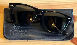 VGC Vintage Ray-Ban Wayfarer II 2 B&L Black Sunglasses 54 mm Bausch Lomb 54mm