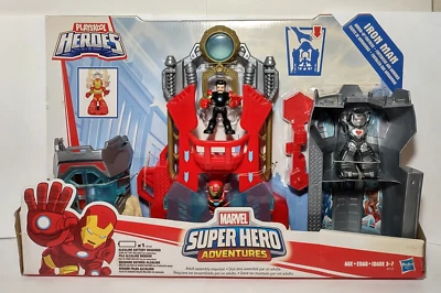 Playskool Heroes Iron Man Armor-up Fortaleza Marvel Super Hero Adventures Set Nuevo Foto 1 de 4