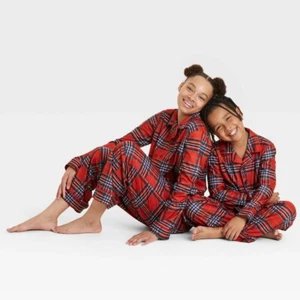 Kids' Plaid Holiday Matching Family Pajama Set - Wondershop Red L - Picture 1 of 1