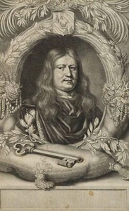 R. NANTEUIL (1623-1678), Mann in Gewand und Rüstung, um 1670, Kupferstich - Bild 1 von 4