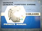 G40RD / G40D B HONDA PORTABLE GENERATOR OWNERS MANUAL PRINTED 1969 G40 D G 40 RD