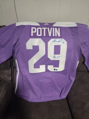 菲利克斯·波特文签名/刻录(猫)曲棍球菲格茨癌症球衣D&A证书 — 第 1/2 张图片