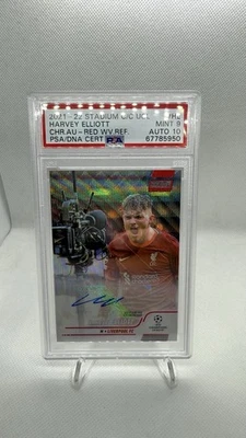 2021-22 Stadium Club Chrome UEFA Harvey Elliott Redondo Wave  Refractor Auto 5/5 - Image 1 of 4