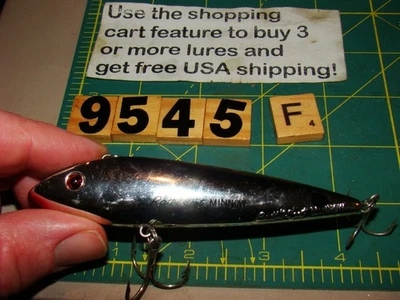 V9545 F COTTON CORDELL CHROME W BLACK BACK COLOR FISHING LURE - Image 1 of 4