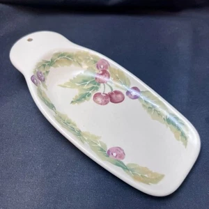 One Pfaltzgraff Jamberry Butter Scooter Scoot Dish Spoon Rest EUC - Picture 1 of 5