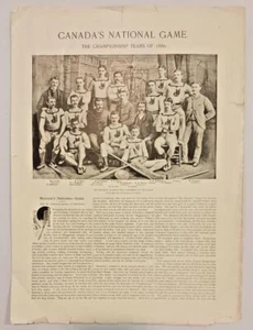 1900s Article on Canada's National Game Champion Teams of 1886 Lacrosse - Picture 1 of 5