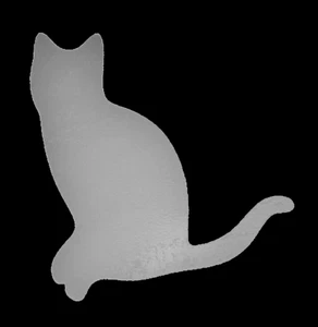 Bügelbild reflektierend Katze Hotfix Applikation Aufbügler Kinder Sicherheit PES - Picture 1 of 5