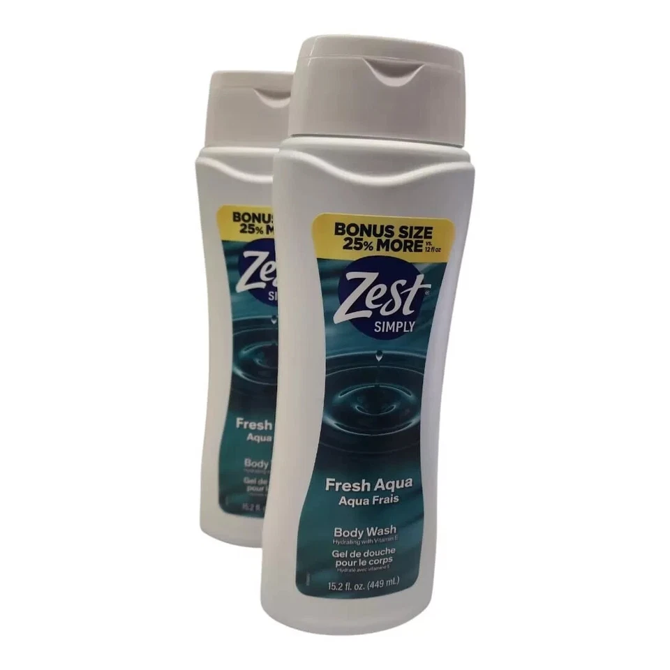 Zest Simply - Fresh Aqua Frais - 2 Pack - 15.2 fl. oz.  Body Wash  - Image 1 of 1