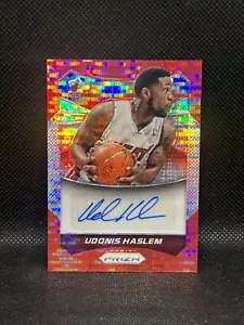 Autógrafos Panini Prizm 2014-15 Udonis Haslem #22 Red Pulsar Prizm/99 automático - Imagen 1 de 2