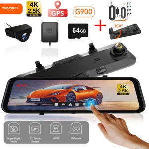 Wolfbox G900 Spiegel Dash Camera 4K Dash Cam vorne und hinten mit gratis OEM Halterung - Bild 1 von 10