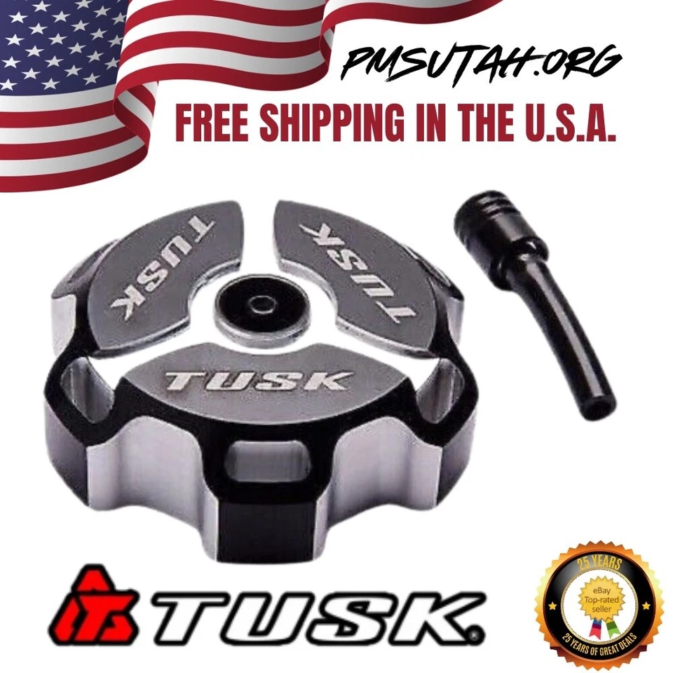 Tusk Gas Cap 2012–2014 Suzuki DR-Z 125L DR-Z125L Fuel Petrol Tank Lid Black - Image 1 of 4