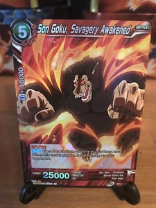 Dragon Ball Super Card Game Son Goku, Savagery Awakened Pack Fresh Holo - Picture 1 of 8