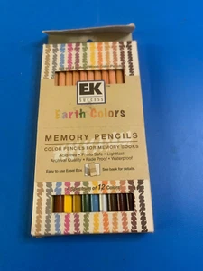 EK Success Earth Colors-Colored Memory Pencils For Memory Books Set Of 12 *NEW - Picture 1 of 2