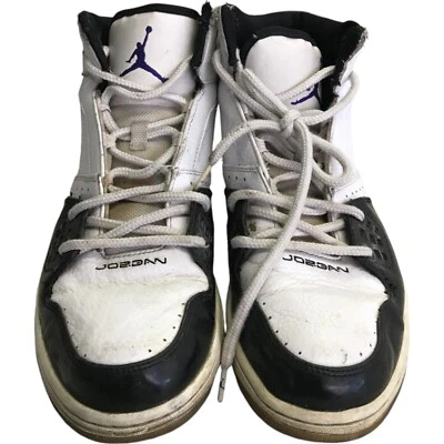 Jordan 1 Flight Retro Zapatillas Zapatos Blanco Negro Para Hombre Talla 12 Medio Top 372704-108 Foto 1 de 4