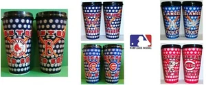 1 Set of 2 NEW Tumblers & lids Logo 3D Changeable MLB Hot or Cold CHOOSE TEAM - Picture 1 of 6