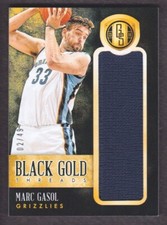 2013-14 Panini Gold Standard Basketball Black Threads Jersey 70 Marc Gasol 02/49
