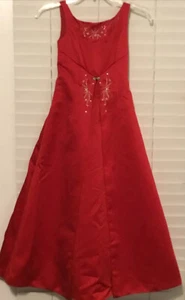 Vestito Bambina Rosso Collezione Privata Rubino Formale Festa Vestito Taglia 8 - Foto 1 di 5