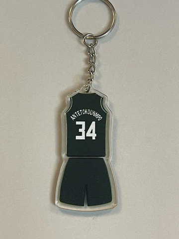 Giannis Antetokounmpo Milwaukee Bucks Jersey Acrylic Keychain NBA Basketball Cover