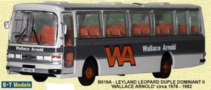 Entrenador BT Models Leyland Leopard Duple Dominant II 'Wallace Arnold' Modelo 1:76/OO - Imagen 1 de 1