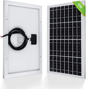 12V Solar Panel 10W Solar Panel Battery Charger Portable for Vehicle Gate Opener - Picture 1 of 12