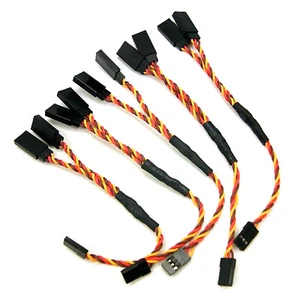 5Pcs 3Pin Universal RC Servo Y-Harness Extension Twisted Wire For Futaba/For JR - Picture 1 of 3