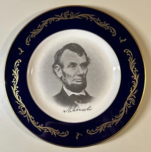 Pickard Abraham Lincoln Limited Edition Cobalt Dinner Plate 10.75” - Picture 1 of 12