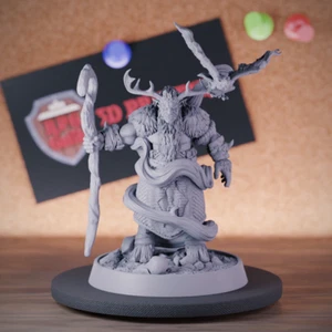 Satyr Druide Miniatur Fey Forest Guardian Dungeons and Dragons Mini DnD 5e TTRPG - Bild 1 von 8