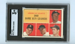 1961 Topps Home Run Leaders Mickey Mantle Roger Maris #44 ⭐️💥🎯 SGC grado 3 - Imagen 1 de 2