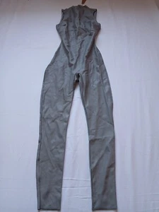 Skims Faux Leather Sleeveless 1-Piece Jumpsuit Women's S Gray OS-FUL-2762 G77 - Picture 1 of 3