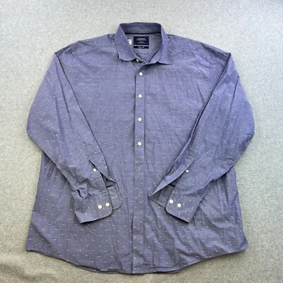 Charles Tyrwhitt Dress Shirt Mens XL Blue Polka Dot Classic Fit Button Up Adult - Image 1 of 4