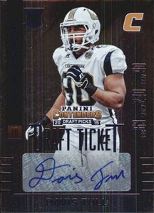 2015 Panini Contenders Draft Picks College Draft Ticket Blue Foil #274 Tull