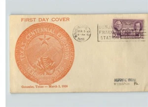 Centenario de Texas, # 776 2º día de emisión, 3 de marzo de 1936  - Imagen 1 de 1