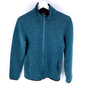 Merrell Wool Blend Jacket Full Zip Teal Green Size XS Outdoor Gorpcore Warm - Picture 1 of 9