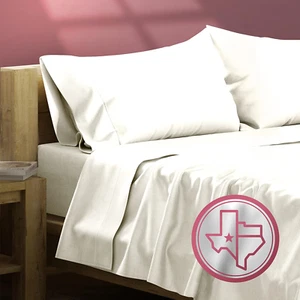 800 TC Egyptian Cotton Sheets - 4 Piece Ivory King Size Cooling Sheet for Hot Sl - Picture 1 of 9