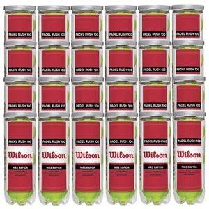 Palle Padel Wilson Rush 100 - 24 Tubi da 3 Palline - Verde - Foto 1 di 24