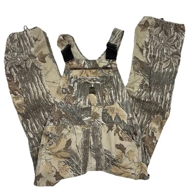 Vintage LIBERTY Realtree Camo Hunting Bib Overalls Made America Sz 34 USA - Image 1 of 4