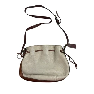 Vintage Coach Cremefarbene Pebbled Leder Damen Schultertasche Handtasche - Bild 1 von 12