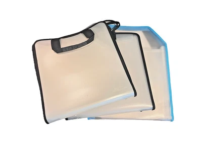 Paquete de 3 folios de almacenamiento de papel divididos expansibles portátiles transparentes 12x12 Foto 1 de 4