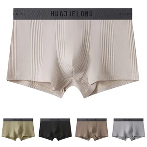 Men Cotton Stripe Breathable Boxers Underpants Pouch Comfortable Classic Fit - Picture 1 of 11