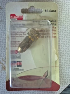 Boquilla de patrón de cono de latón ajustable Chapin 6-6002 para boquilla de cierre de polietileno - Imagen 1 de 1