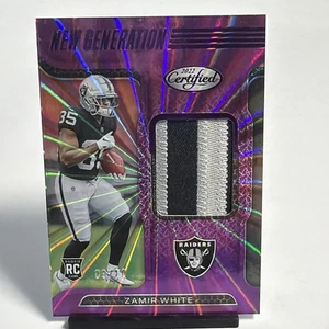 2022 PANINI CERTIFIED ZAMIR WHITE RC NEW GENERATION PURPLE /10 NM CARD RAIDERS - Picture 1 of 8