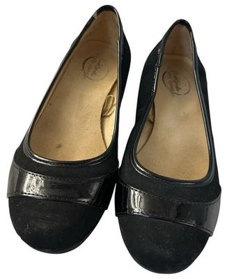 Zapatos planos de ballet Life Stride para mujer talla 7M Simply Comfort negros Foto 1 de 4