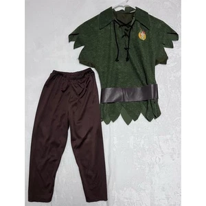 Disney Peter Pan Kids Costume Tunic & Pants Set Size M Green Halloween Outfit - Picture 1 of 9
