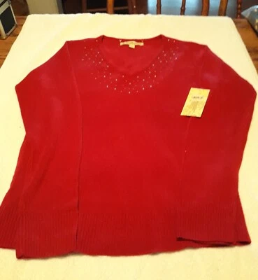 Suéter Debbie Morgan Petite Rojo - Rojo Gitano Foto 1 de 4