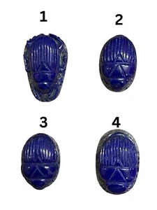 Natural Lapis Lazuli Scarab for jewelry making, scarab pendant - Picture 1 of 42