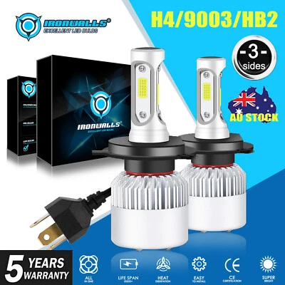 2x HB2 9003 H4 LED Headlight Globes Kit High Low Beam For Toyota HiAce 2010-2024 - image 1 of 4