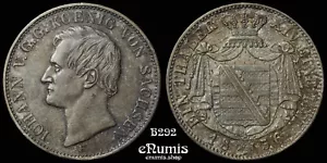 Germany, Saxony, Johann, Taler 1856, XF - Picture 1 of 6