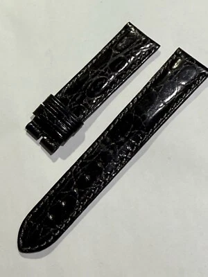 Nuevo Auténtico GUCCI Correa de Reloj de Repuesto de Cuero Negro 18 MM Versión Corta Foto 1 de 4