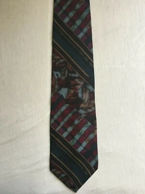 全新 Cellini Collection 艺术装饰蓝色复古花卉丝绸领带 - 从未磨损 — 第 1/4 张图片